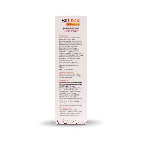 Biluma Advance Skin Brightening Face Wash [ 100 ML ]