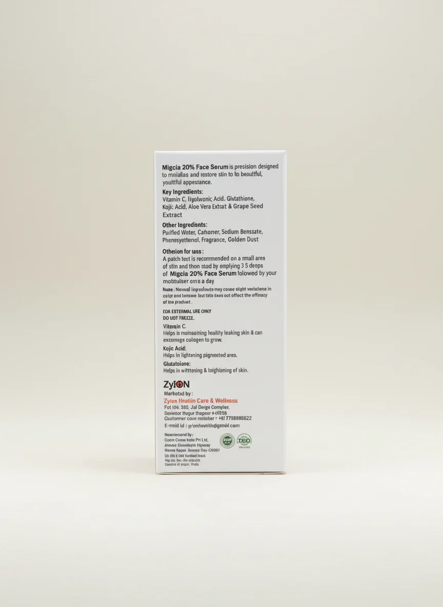 Zyion Migcia C 20 Vitamin C Face Serum.