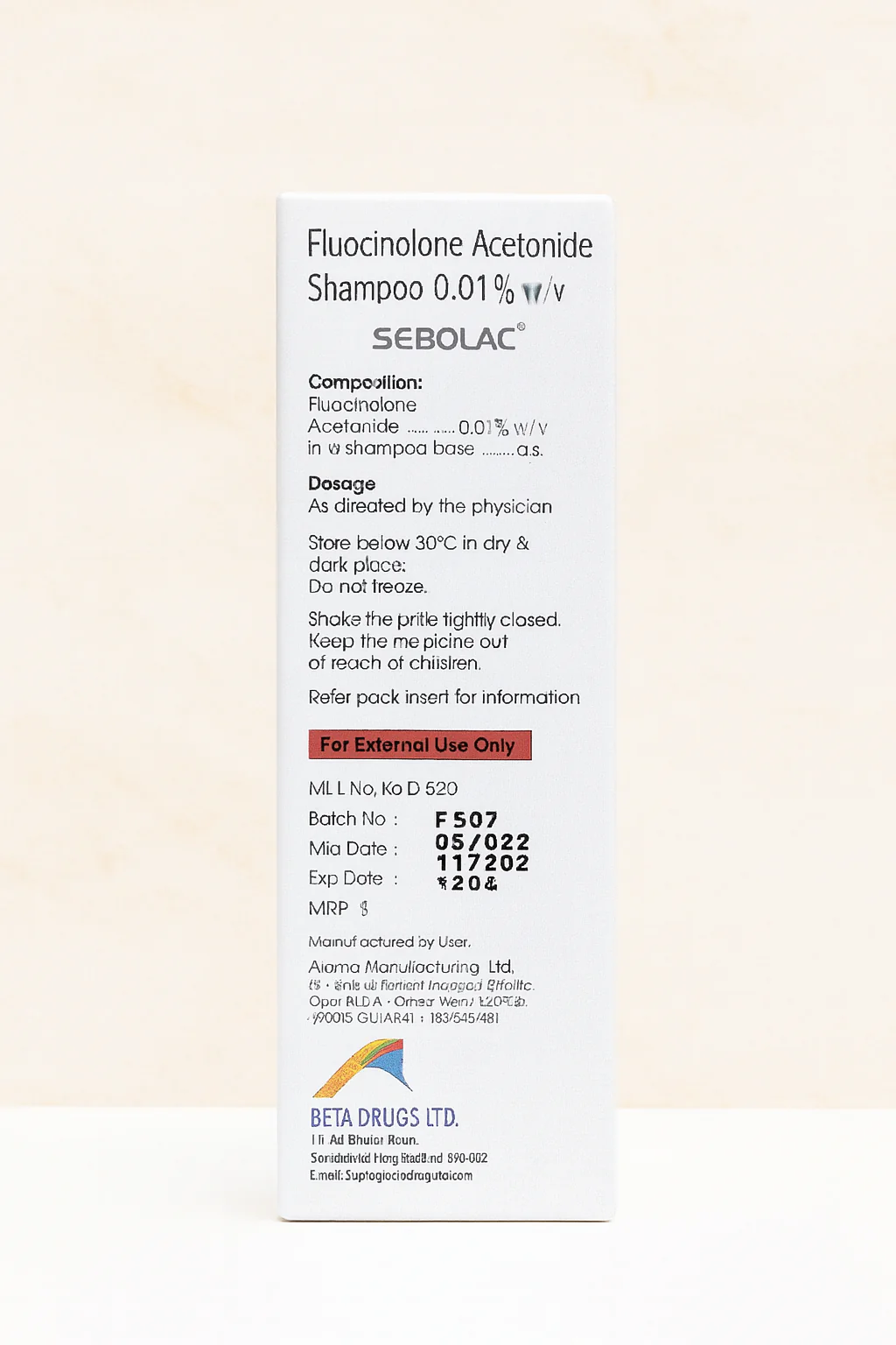 Sebolac Fluocinolone Acetonide Shampoo