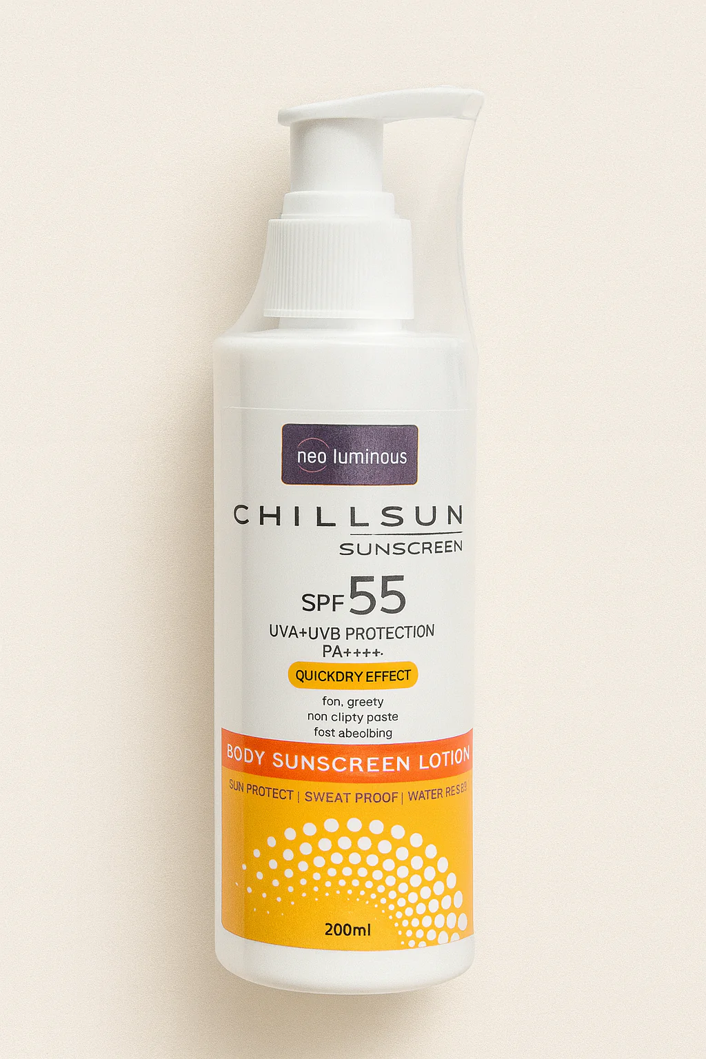 CHILLSUN Sunscreen SPF 55 PA++++ Body Sunscreen Lotion