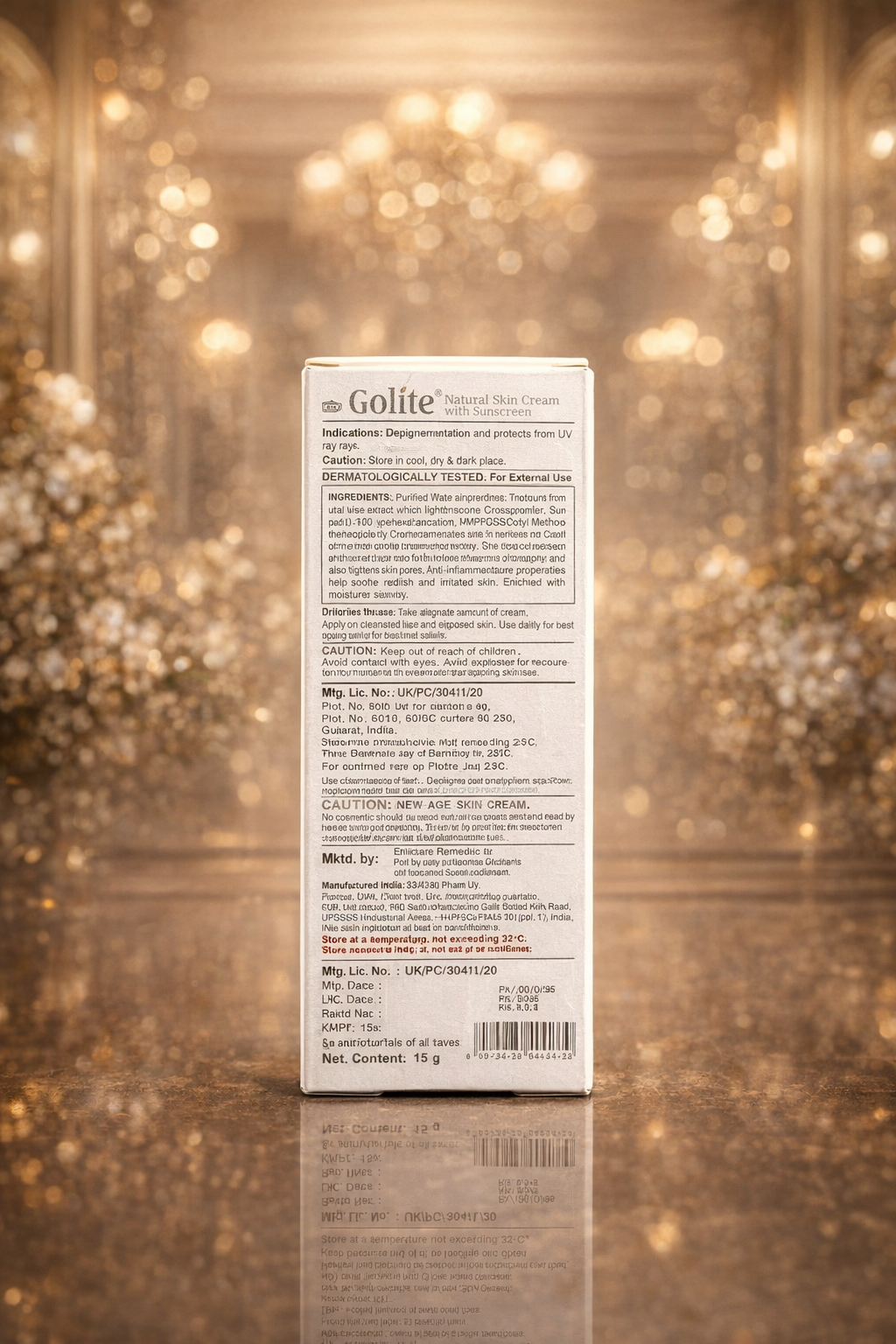 Golite Natural Skin Cream with Sunscreen